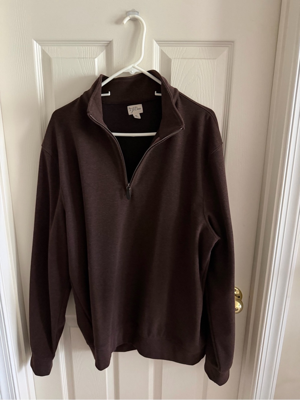 Half-Zip Brown Men's Sweater - J Crew